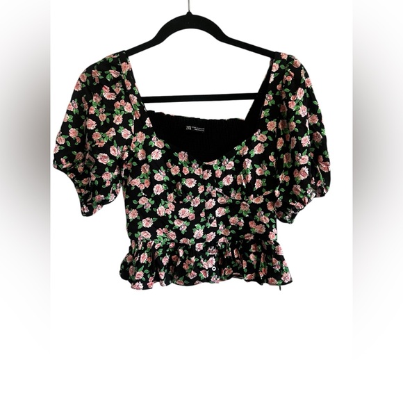 Zara floral crop top - Picture 1 of 4